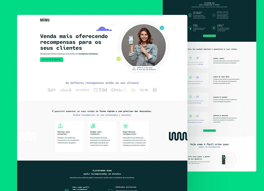 Minu — landing page